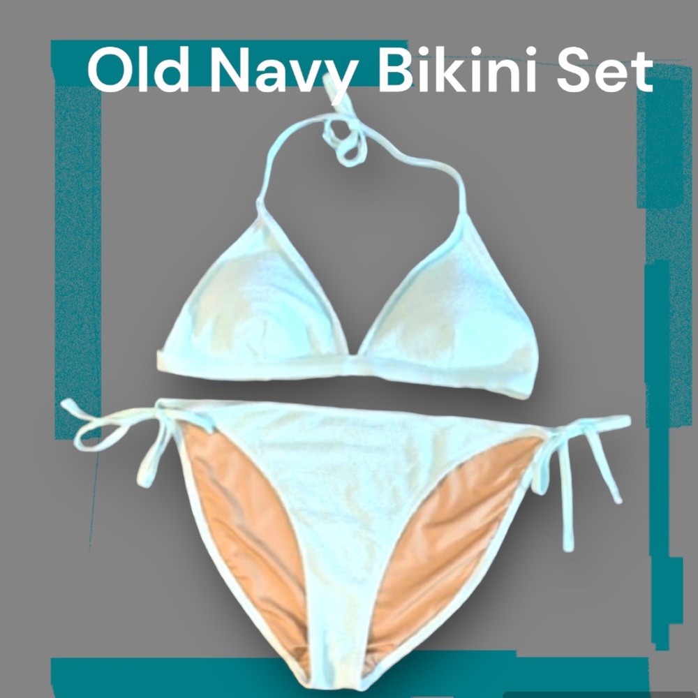 Old Navy Two Piece Bikini- Aqua - Large - NWOT